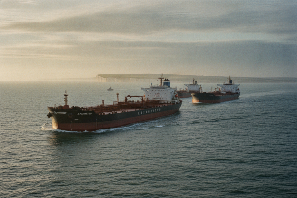 Drie Russische tankschepen onder sancties passeren ongestoord Brits Kanaal met olie ter waarde van 100 miljoen dollar