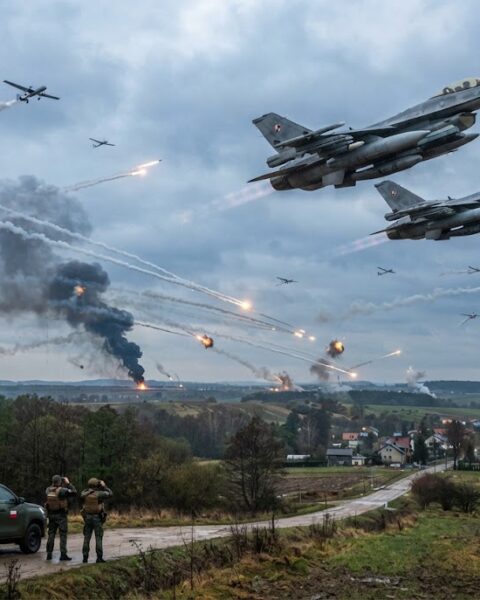 Rusland bestookt Oekraïne met 74 raketten en 284 drones; Polen zet straaljagers in