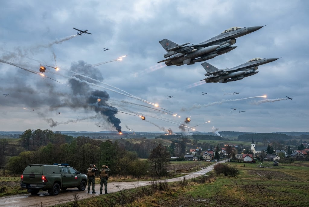 Rusland bestookt Oekraïne met 74 raketten en 284 drones; Polen zet straaljagers in