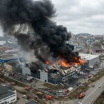 Grote brand verwoest magazijn van elektronicaketen DNS in Vladivostok