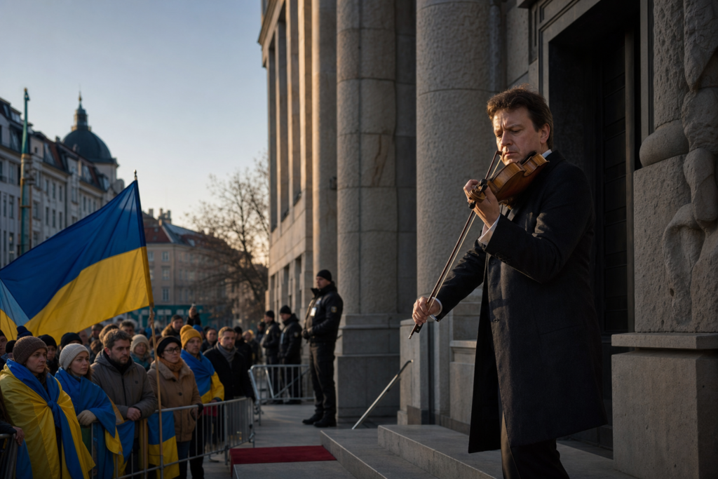 Sloveens ministerie laat pro-Poetinviolist optreden, Oekraïne protesteert
