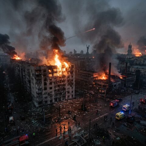 Rusland voert een van de zwaarste raket- en droneaanvallen op Kyiv uit