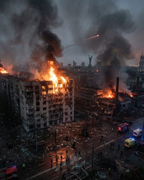 Rusland voert een van de zwaarste raket- en droneaanvallen op Kyiv uit
