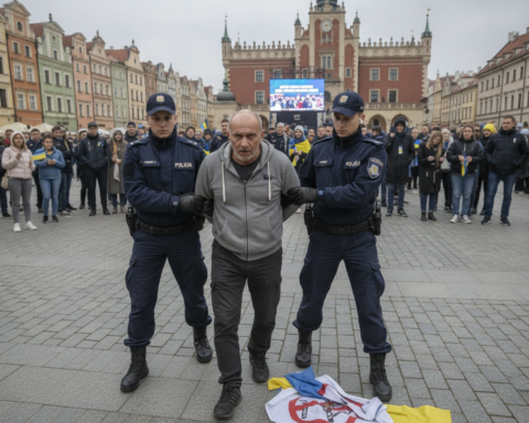 Man met Russische spionageverleden aangehouden na anti-Oekraïense actie in Poznań