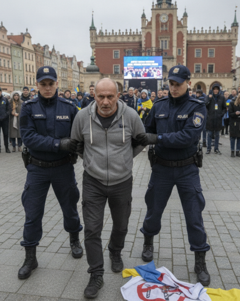 Man met Russische spionageverleden aangehouden na anti-Oekraïense actie in Poznań