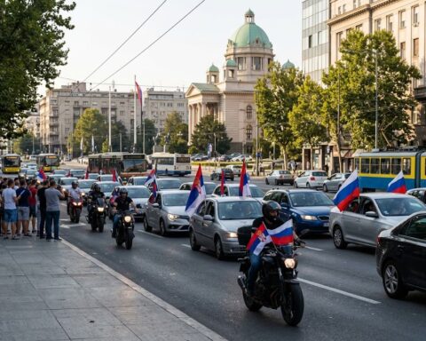 Narodni Patrol organiseert in Belgrado pro-Russische autotocht tegen EU-koers