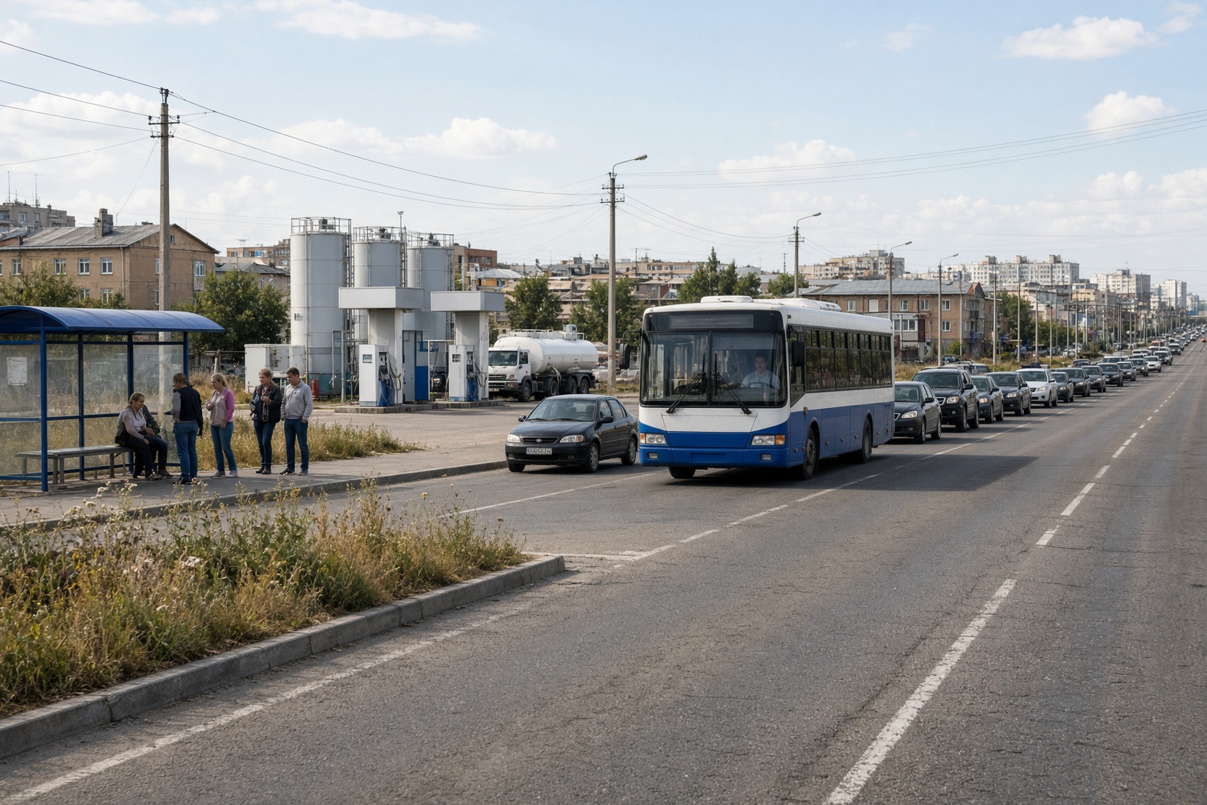 Brandstoftekort verstoort openbaar vervoer in Jakoetsk