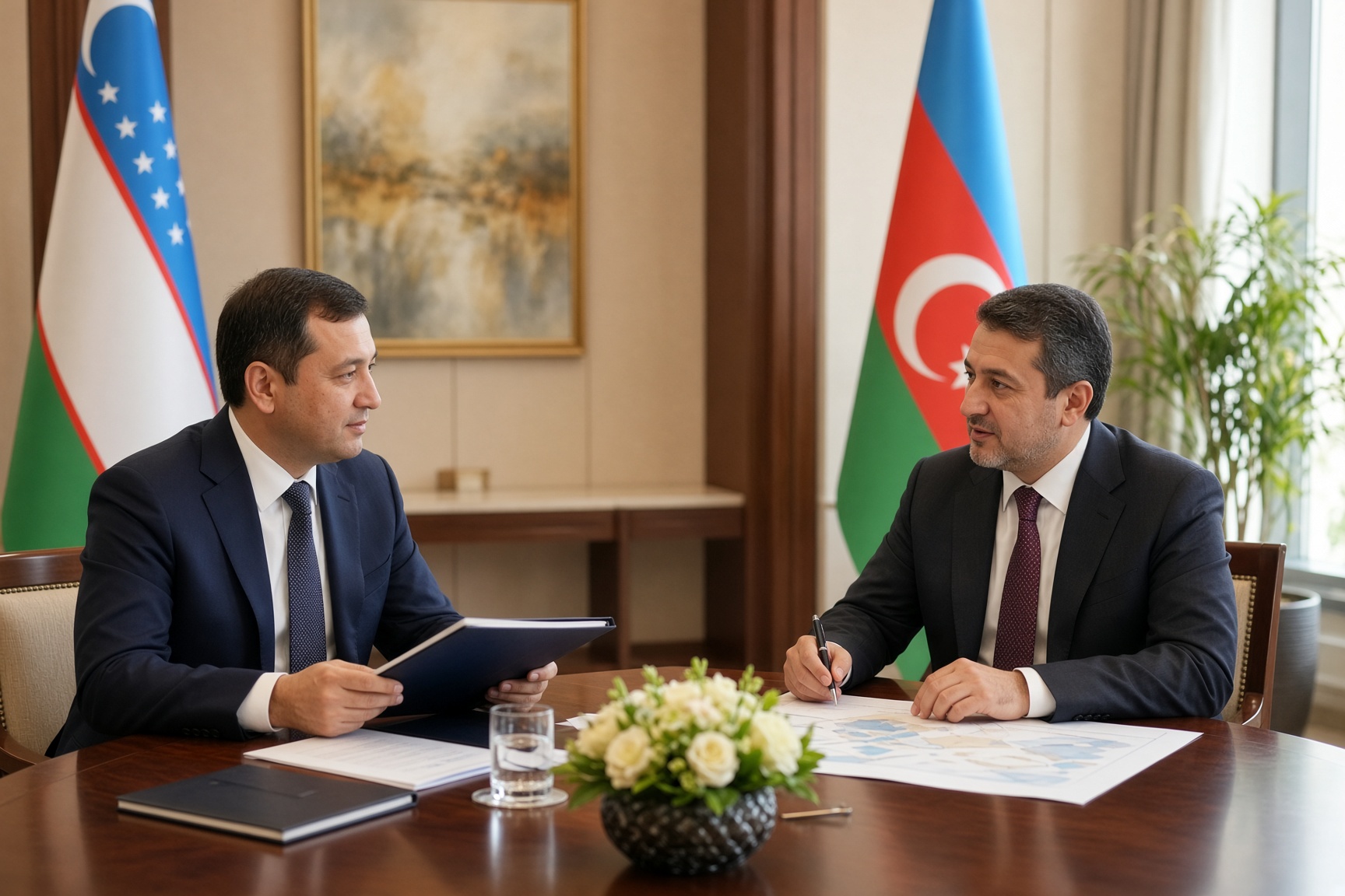 Oezbekistan en Azerbeidzjan willen handelsomzet verhogen tot 1 miljard dollar