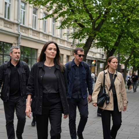 Angelina Jolie bezoekt Oekraïne opnieuw en wordt gezien in Ternopil