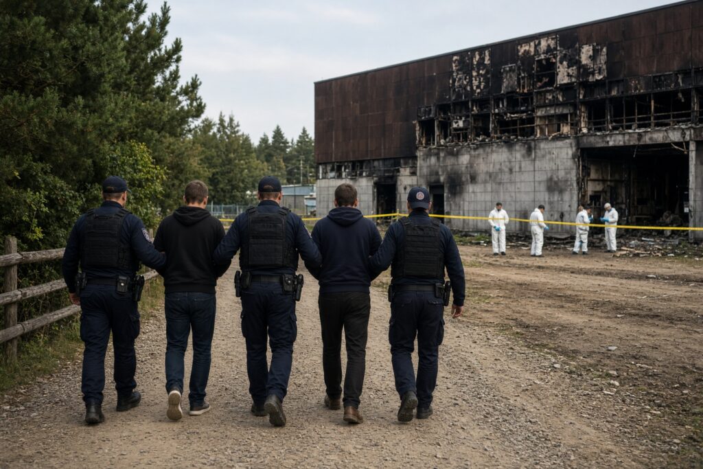 Letse politie arresteert drie verdachten na brand bij Ests defensiebedrijf