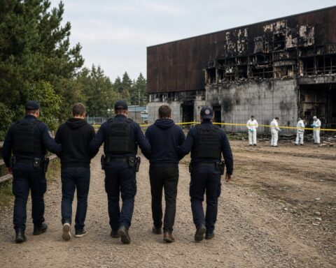 Letse politie arresteert drie verdachten na brand bij Ests defensiebedrijf