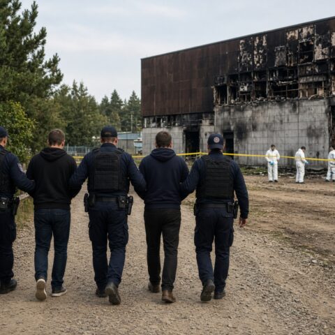 Letse politie arresteert drie verdachten na brand bij Ests defensiebedrijf