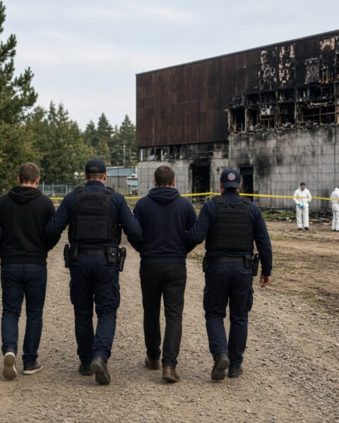 Letse politie arresteert drie verdachten na brand bij Ests defensiebedrijf