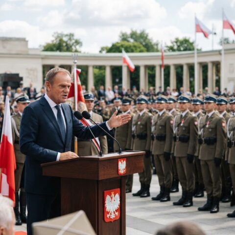 Tusk waarschuwt voor Poolse veiligheidsrisico’s door blokkade van defensie-uitgaven