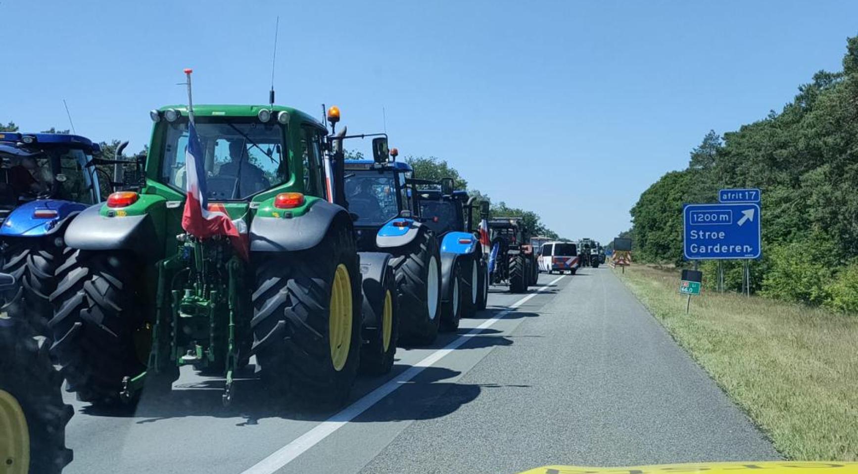 Boeren ontvangen geen boetes voor blokkeren van kentekenplaten tijdens protest op snelweg
