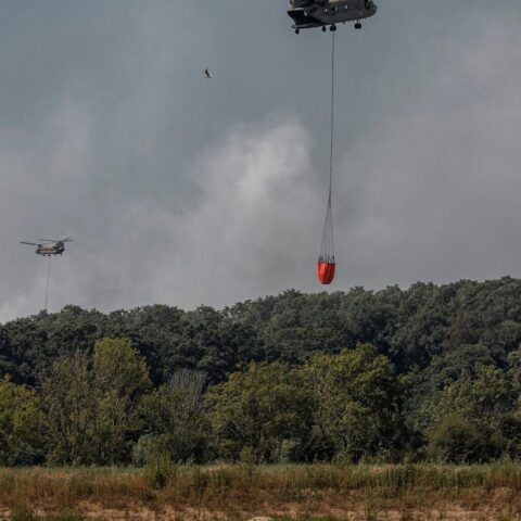 Natuurbrand in Limburg nog steeds woedend, brandbestrijding verloopt volgens plan