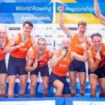 Nederlands acht mannen roeiteam veroverd voor de tweede keer op rij wereldtitel