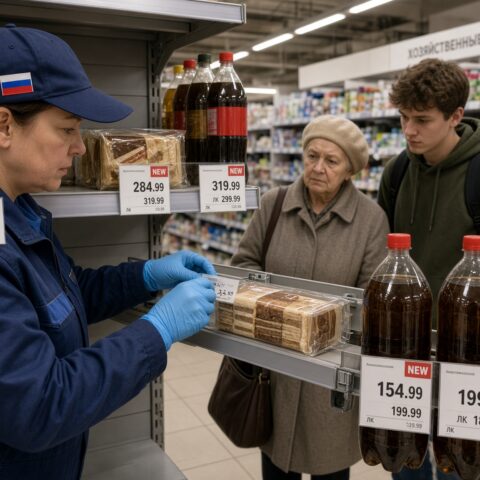Russische winkels verhogen voedselprijzen direct na verkiezingen