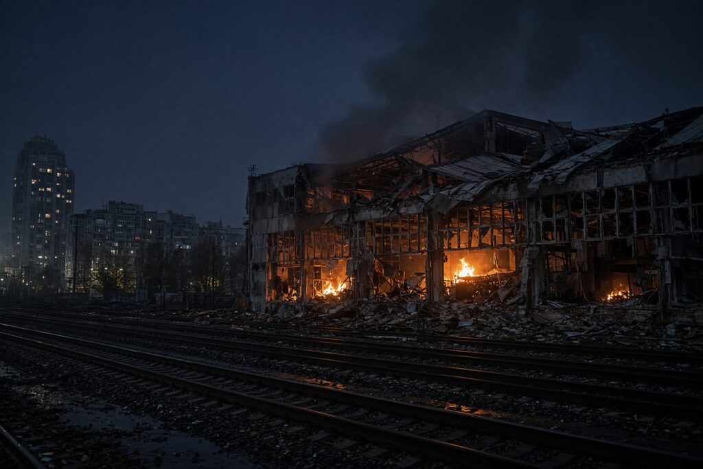 Rusland treft Kyiv en Oekraïense infrastructuur met massale raket- en droneaanval