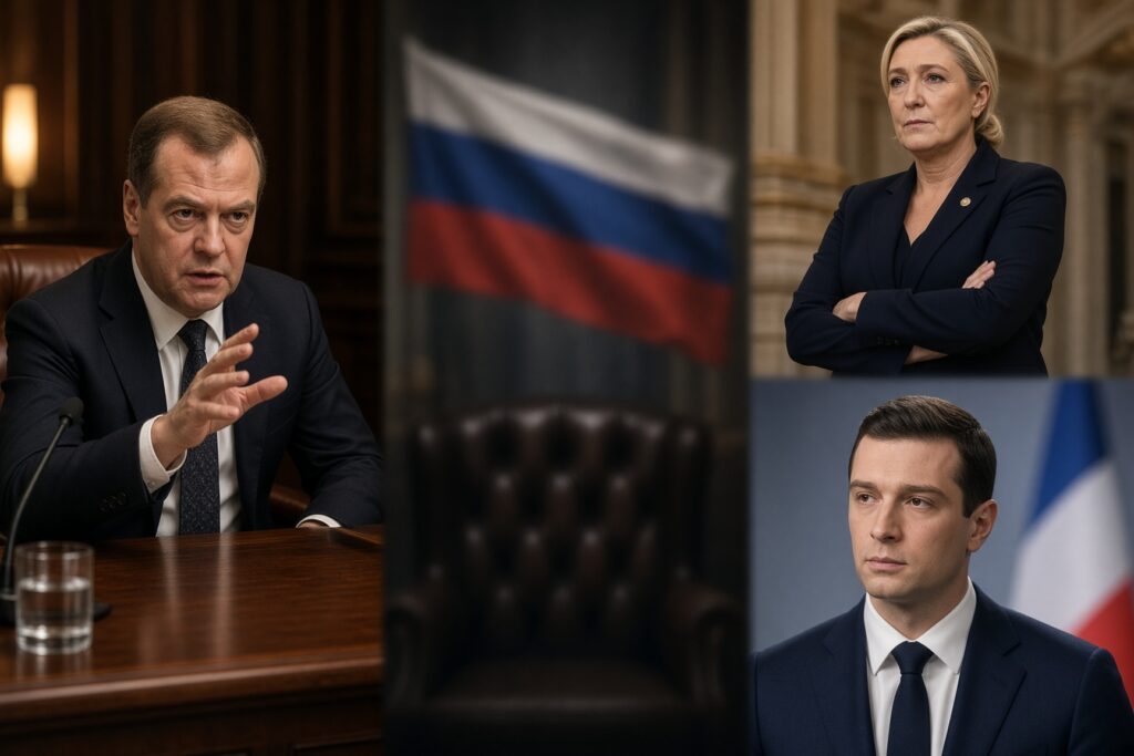 Medvedev noemt Franse RN ‘russofobe’ na kritiek op Russische inbeheername van activa