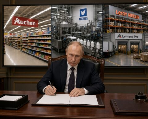 Poetin brengt Russische activa van Auchan, Nestlé en Leroy Merlin onder controle