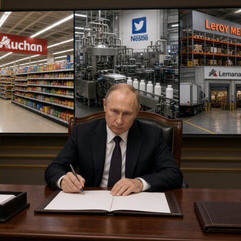 Poetin brengt Russische activa van Auchan, Nestlé en Leroy Merlin onder controle