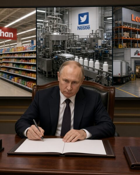 Poetin brengt Russische activa van Auchan, Nestlé en Leroy Merlin onder controle