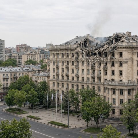 Russische droneaanval treft academie en medisch centrum in Kyiv
