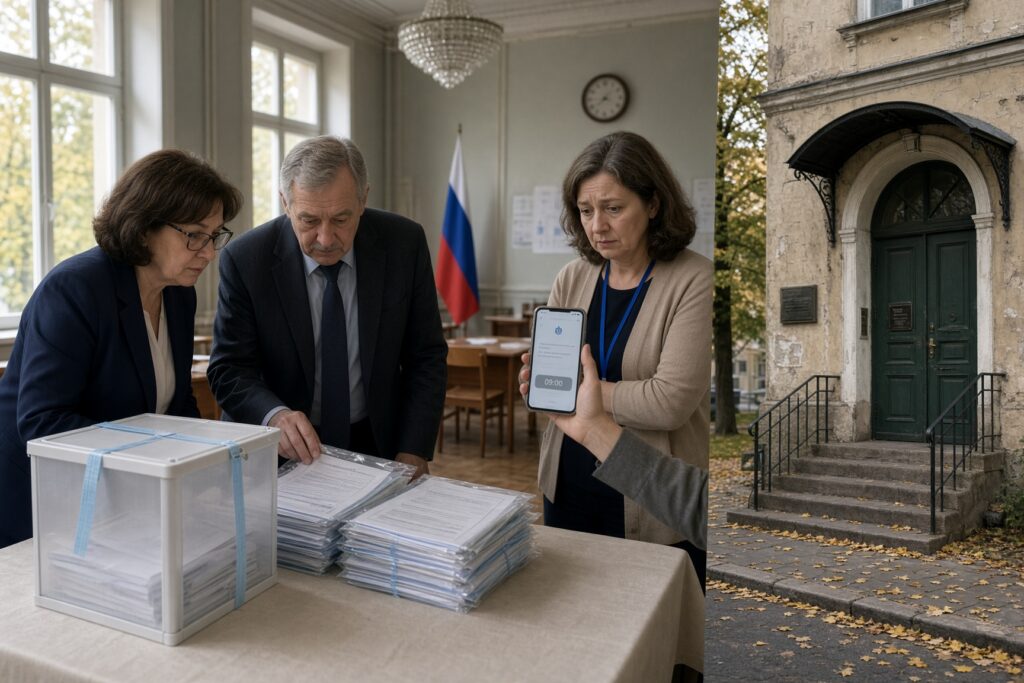 Russische verkiezingscommissieleden van Yabloko op stemdag naar militair kantoor ontboden