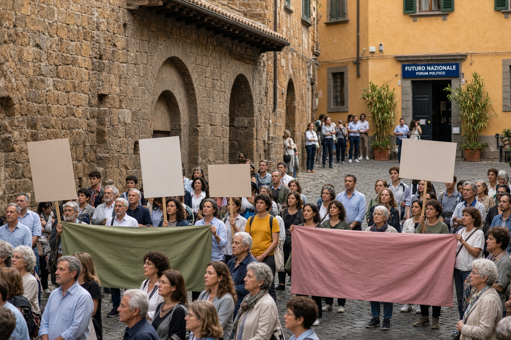 Honderd Italianen protesteren in Orvieto tegen partij van Vannacci