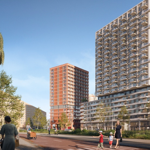 Bouw van Spaarnepoort in Haarlem gestart met 383 sociale en 241 middeldure huurwoningen
