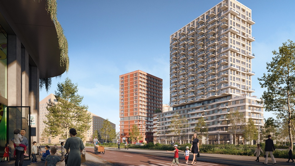 Bouw van Spaarnepoort in Haarlem gestart met 383 sociale en 241 middeldure huurwoningen
