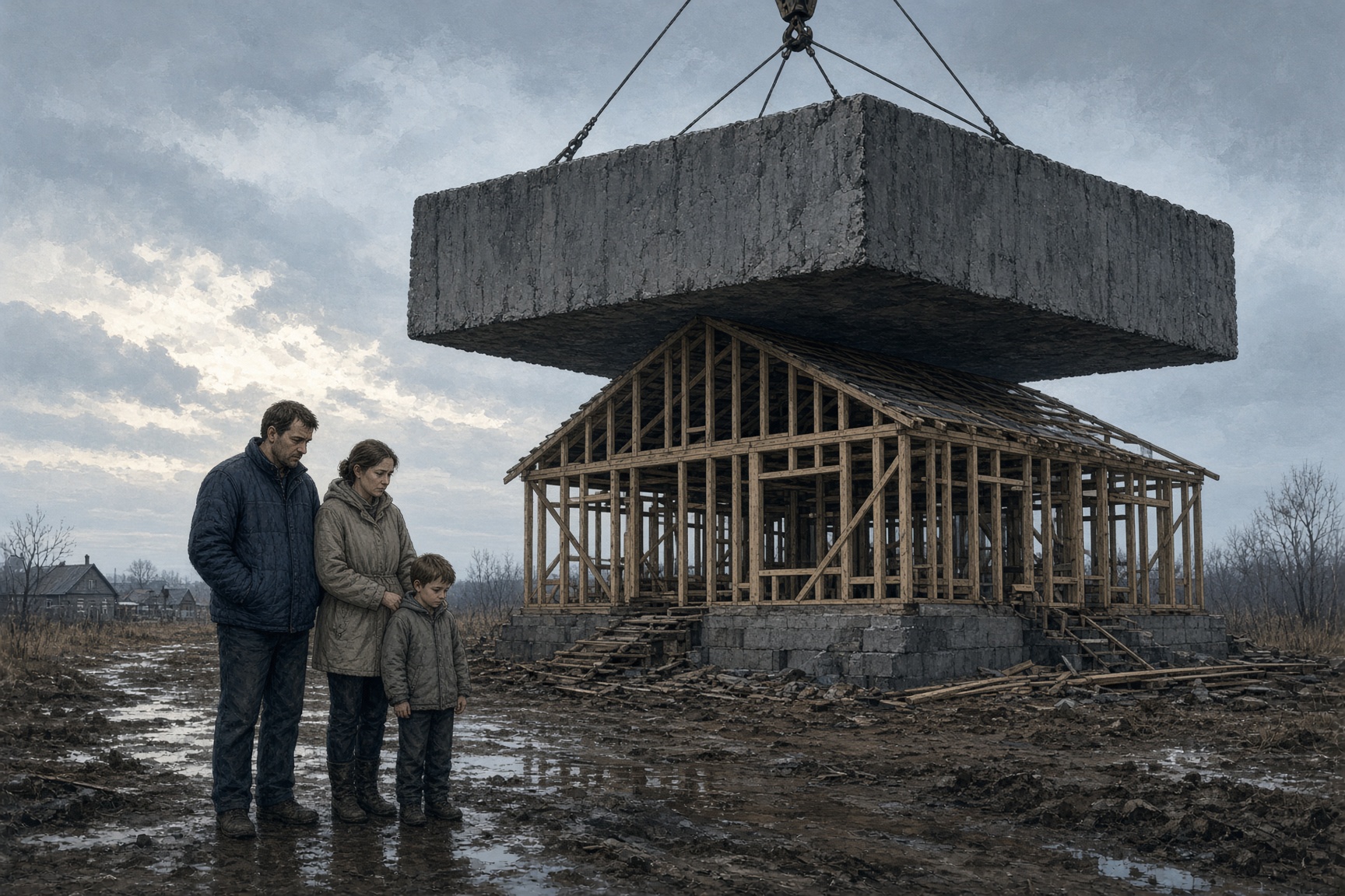 Russische woningbouw krimpt 14 procent, individuele bouw zelfs 23,5 procent