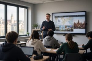 Voormalig medewerker van Russische staatsmedia geeft geschiedenisles op Tsjechische school in Pilsen