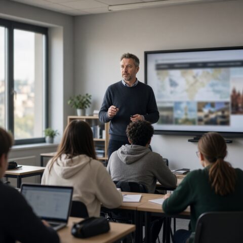 Voormalig medewerker van Russische staatsmedia geeft geschiedenisles op Tsjechische school in Pilsen