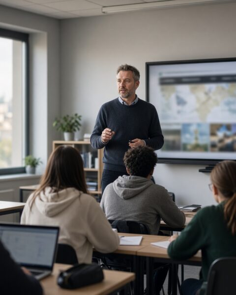 Voormalig medewerker van Russische staatsmedia geeft geschiedenisles op Tsjechische school in Pilsen