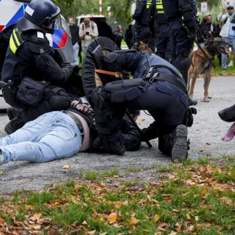 Politie arresteert 24 tijdens gewelddadig rechts-extremistisch protest in Den Haag