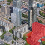 Sloop van brutalistisch kantoorcomplex aan Spaklerweg in Amsterdam begint voor nieuwe ontwikkeling