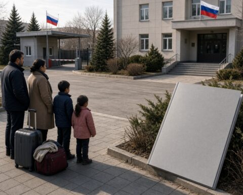 Een Russisch verblijfsdocument krijgt een militaire voorwaarde