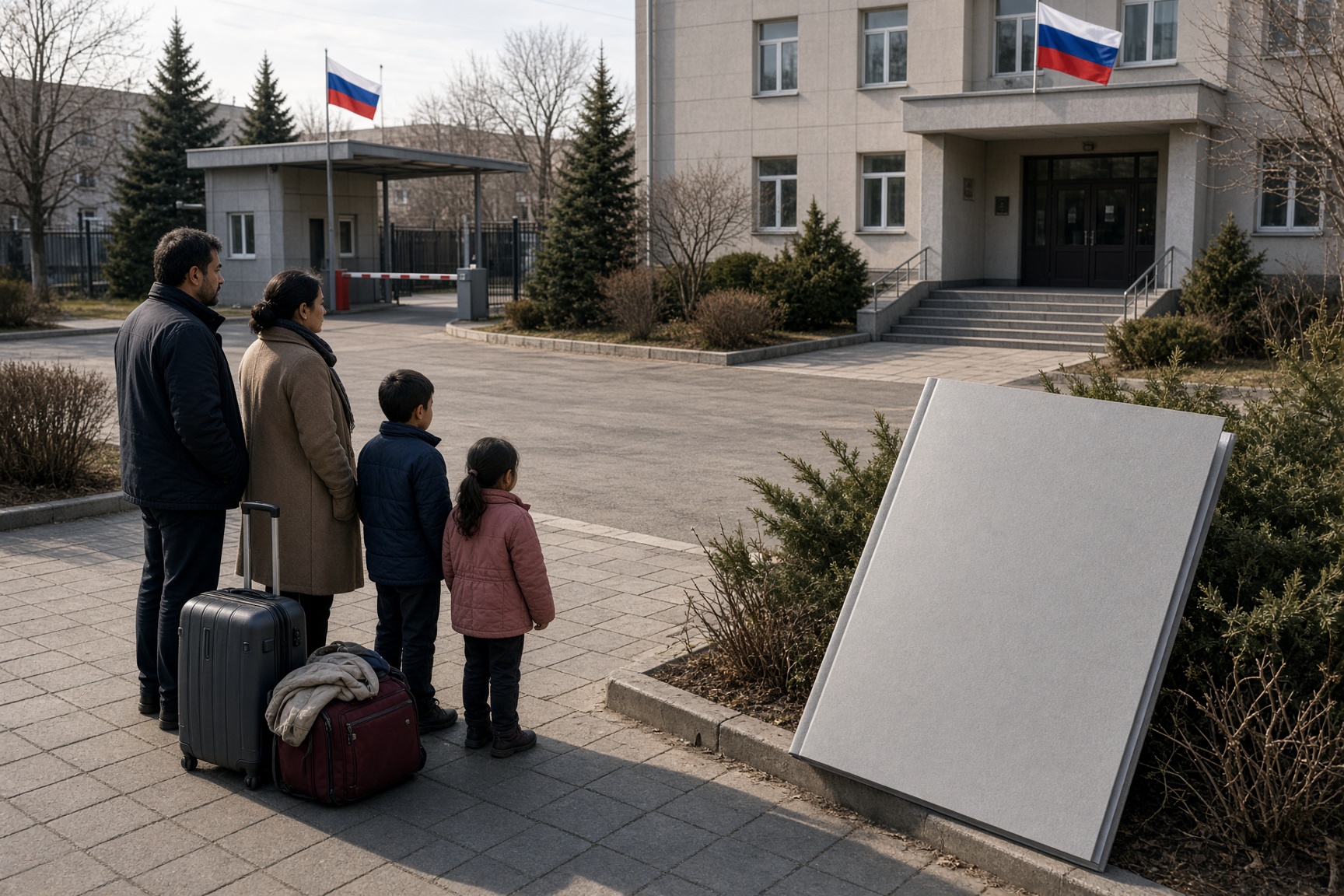 Een Russisch verblijfsdocument krijgt een militaire voorwaarde