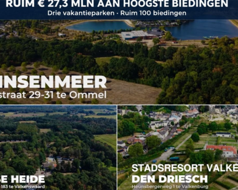 Hoogste biedingen voor vakantieparken Gillis samen € 27,3 mln, Prinsenmeer leidt met € 20,6 mln